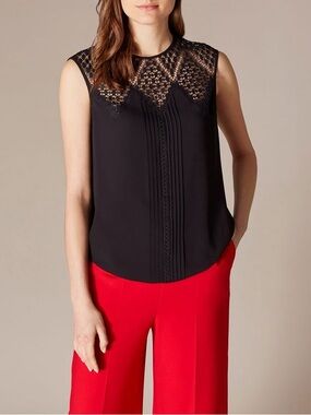 Express Black Embroidered Lace Lightweight Sleeveless Camisole, Size Small